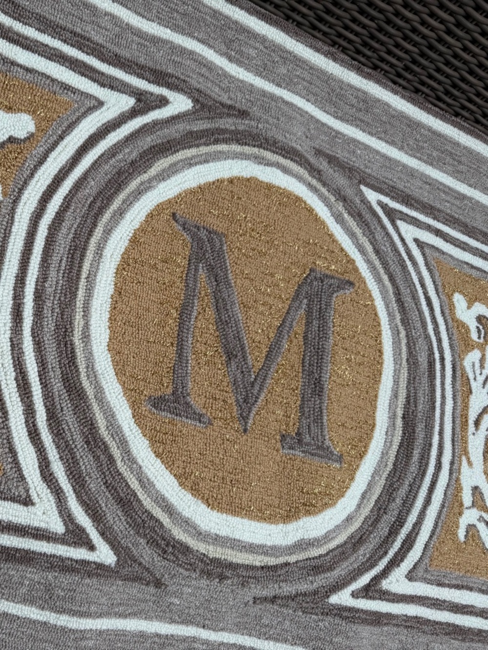 Frontgate M Monogram Rug - NWT - Picture 8 of 12